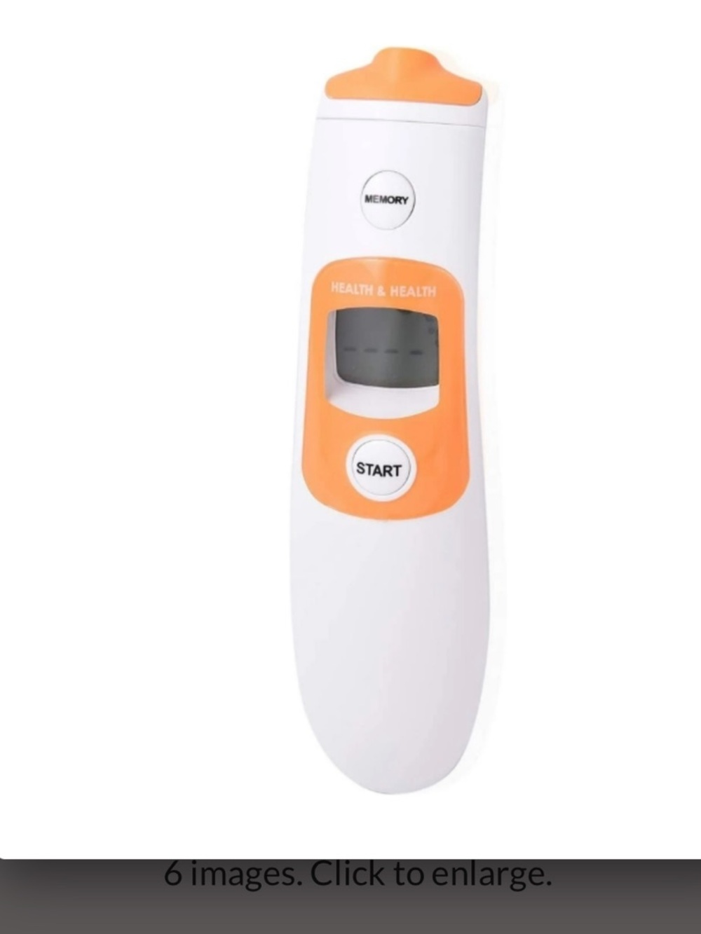Orange and White Infrared Thermometer